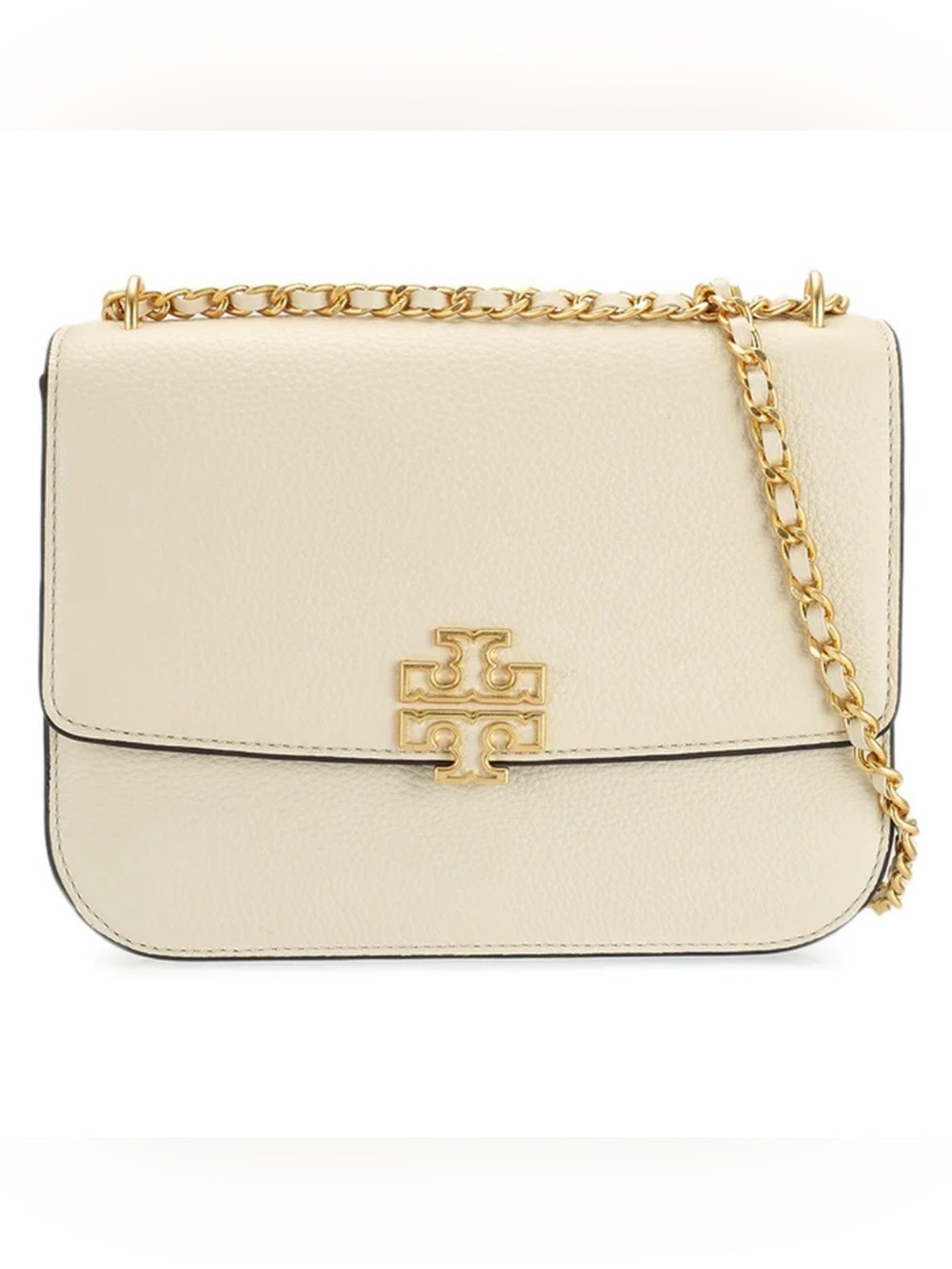 Tory Burch Cream Leather Chain Purse / Crossbody